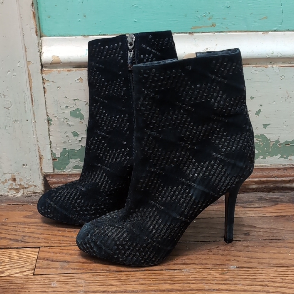 Alexandra Birman Suede Leather Heeled Boots